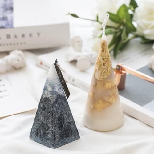 Candle Molds for Candle Making DIY Aromatherapy Candle Mold Resin Molds Cylindrical Cone Rhombus 3D Acrylic Mold Home Craft