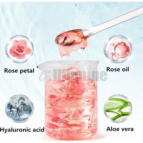 Rose Petal Gel Mask Moisturizing Nourishing Skin Care Raw Material OEM Semi Manufactured Factory Directly Supply 1kg
