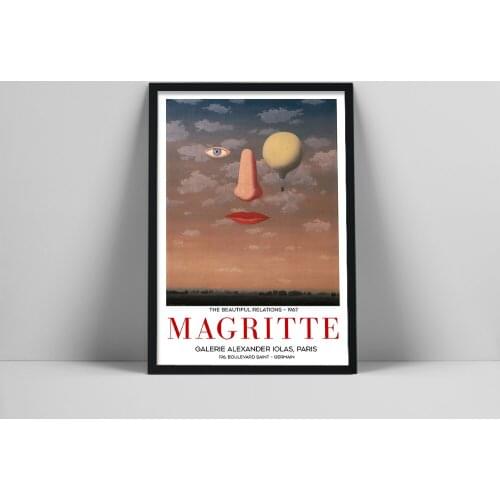 Rene Magritte Canvas Painting Surrealism Classic Artwork Reproduction Posters and Print Wall Art Picture for Living Room Cuadros