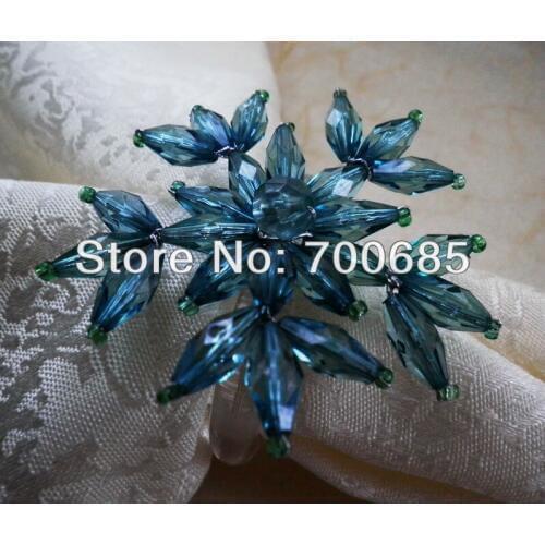 Napkin rings green snowflack,napkin holder cheap