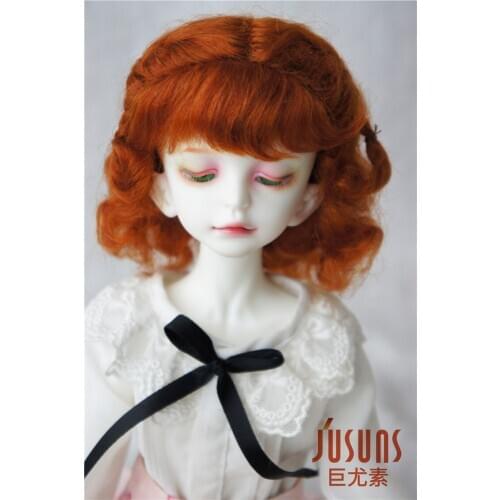 JD249 1/4 7-8inch 18-20CM Double Braids short wave Mohair BJD wigs MSD doll accessories