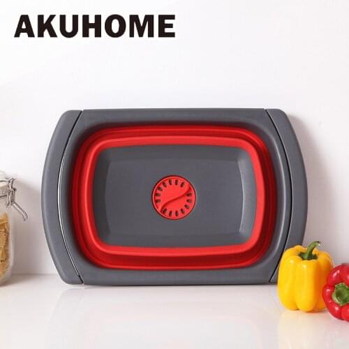 Creative Foldable Water Basin Portable Outdoor Folding Vegetable Fruit Cleaning Basin Drain Basket Picnic Water Basin with Leaky