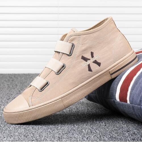 Men Rubber Sole High Top Vulcanized shoes Canvas Sneakers Platform Flats Spring Autumn Tenis Masculino Zapatillas Hombre