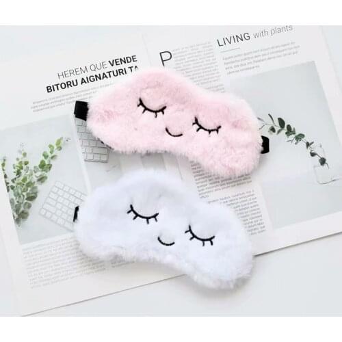 Cartoon Sleeping Eye Mask Plush Eye Shade Cover Eyeshade Cloud Eye Cover Eyepatch Nap Health Eye Cover