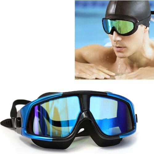 Men Electroplating Diving Goggles Adults Swimming Goggle Waterproof Anti-Fog Swim Glasses Protective Tools for Water Sports