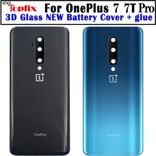 New Battery Cover For Oneplus 7T Back Cover Glass Door Case Rear 7T Pro Housing For One plus 7T Pro Battery Cover 7T glass