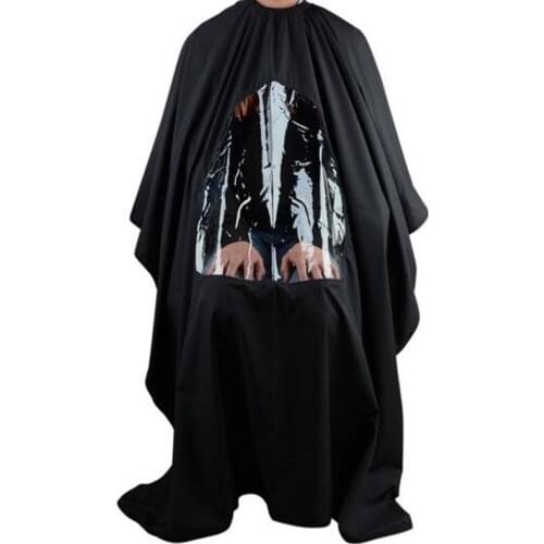 115*80cm Styling Salon Barber Hairdresser Hair Cutting Hairdressing Gown Cape with Viewing Window Apron Waterproof Clothes