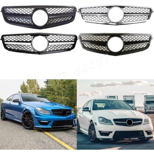 Front Racing Billet Bumper Grille Upper Facelift Grill Fit For Mercedes-Benz W204 C class 2008 2009 2010 2011 2012 2013 2014