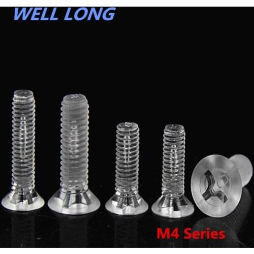 Plastic screws Nylon screws PC countersunk screws Flat heads M3 4 5 6 Series