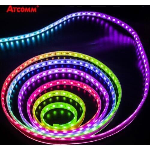 5050 RGB LED Strip Light 12V WS2811 IC Backlight LED Diode Ribbon Tape Lamp Pixels Programmable Individual Background Lighting