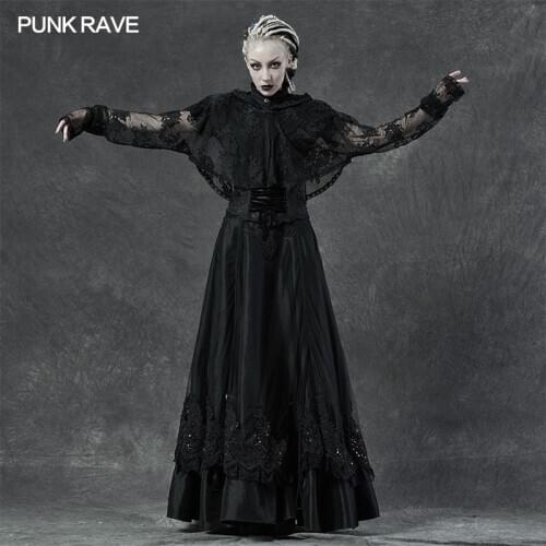 Goth lace sunscreen shirt Punk Rave WY-1282XCF