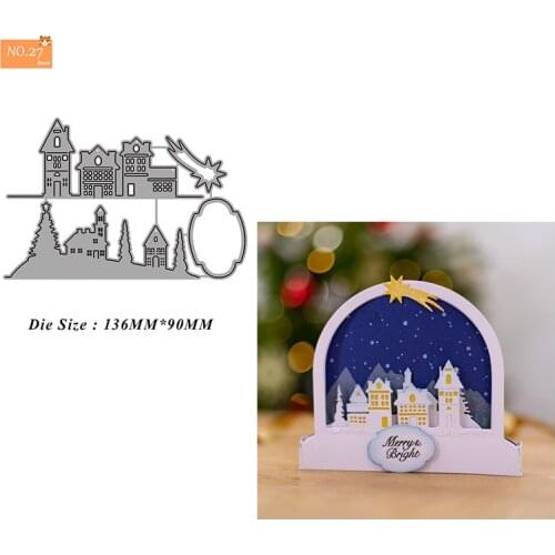 Carbon Steel Metal Cutting Die DIY Urban Architectural Lace Suitable for Decorative Scrapbook Photo Album Festival Card Making