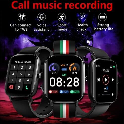 Smart watch 2021 Music calling 4GB memory Can connect to TWS Voice assistant Health Monitor Long time standby Bluetooth Cal