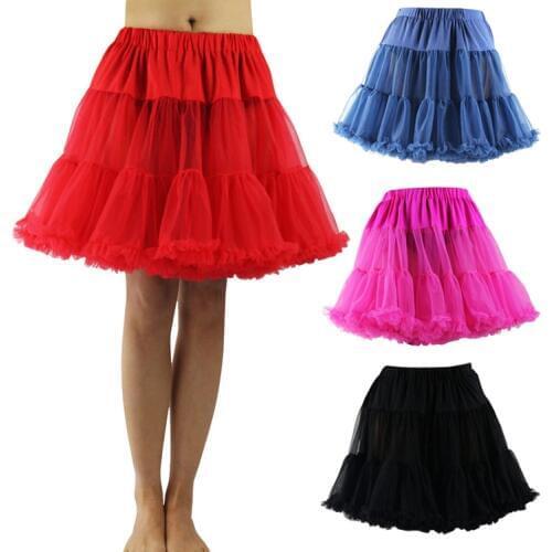 Fluffy Wedding Accessories Short Petticoat Womens Underskirt Ball Gown Rockabilly Chiffon Ruffle Pettiskirt Tutu Petticoats