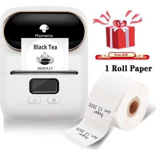 Thermal Label Printer Phomemo M110 Wireless Portable Bluetooth Label Maker Machine Barcode Printer for iPhone and Android Phones