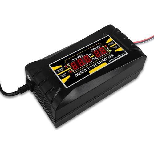 Universal Full Automatic Fast Smart Car Battery Charger12V 10A 6A Lead Acid/GEL Battery Charger LCD Display EU Plug US Plug
