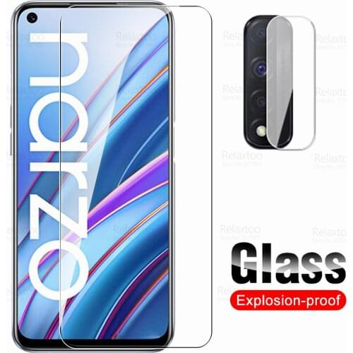 3 To 1 Camera Tempered Glass For Oppo Realme Narzo 30 Glass Realmi Narzo30 4G 2021 6.5" RMX2156 Screen Protector Protective Film