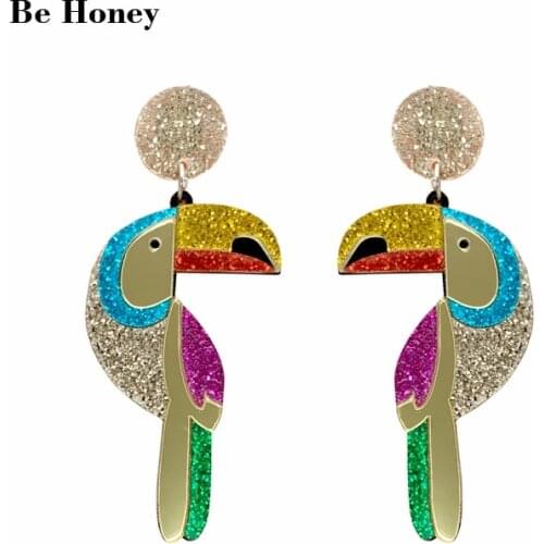 Earring studs for female parrots Earring studs for female parrots Earring studs for new fashion Sweet earring birthday gift