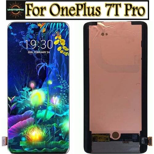 6.67" Amoled For OnePlus 7T Pro LCD Display+Touch Panel Digitizer HD1911, HD1913, HD1910 With Frame For OnePlus 7T Pro LCD