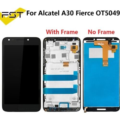 For Alcatel A30 Fierce OT5049 5049 5049Z Revvl 5049W LCD Display Touch Screen Digitizer Frame ALCATEL 3X 2019 5048y OT5048Y 5048