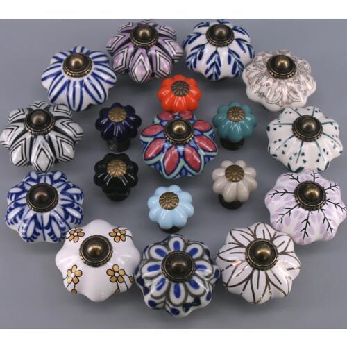 1x Ceramic Drawer Knobs Furniture Handle Kitchen Cabinet Knobs and Handles Cupboard Door Pull Handles Furniture Hardware