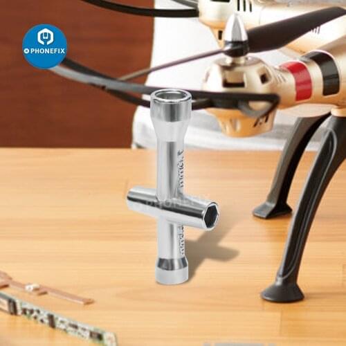 2Pcs Cross Wrenches Maintenance Tools 4mm 5mm 5.5mm 7mm Small Sleeve Hex Socket Wheel Spanner For RC Model Car Truck Buggy