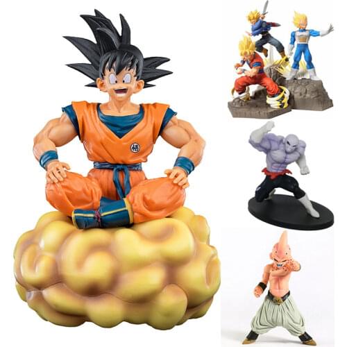 20cm Dragon Ball Z Super Saiyan Goku Action Figure Dragon Ball Goku Somersault Cloud Figura Model PVC Collectible DBZ Doll