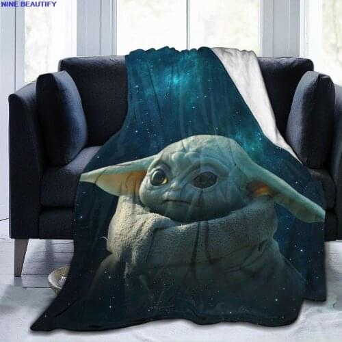 2021 3D-Printed Blanket Baby-Yoda-Star-Wars Flannel Blanket Bed Throw Soft Cartoon Printed Bedspread Bedspread Sofa Gift-2
