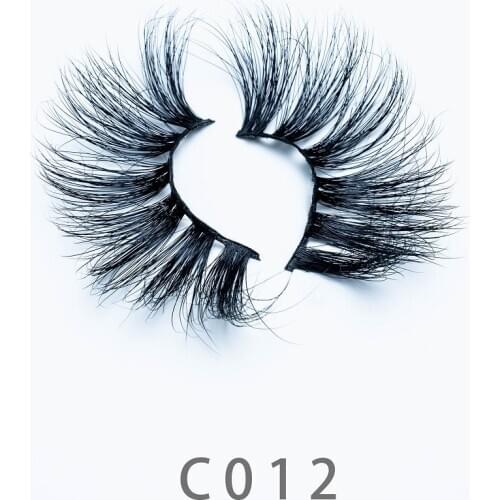 30mm C12 Very Long Fluffy Mink Lashes Strip Natural False Eyelashes Cross Volume Long Real 5d Mink Lashes Eyelashes Extension