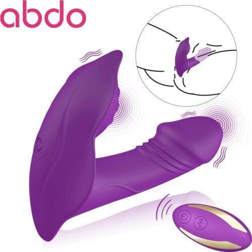 Abdo Butterfly Dildo Vibrator Adult Sex Toys for Women G Spot Clitoris Stimulator Wireless Remote Control Vibrator Panties