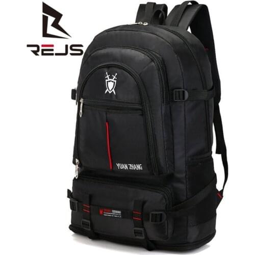REJS LANGT 70L Large Capacity Backpack Men Fit 15.6 Inch Laptop Travel Backpacks Waterproof Outdoor Mountaineering Bag Mochila