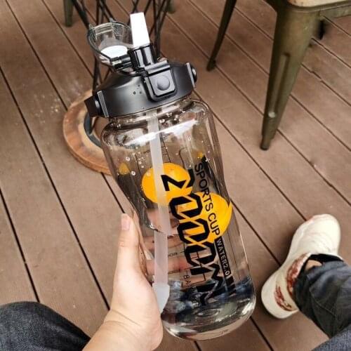 Water Bottle High Capacity Portable Drinkware Plastic Water Cup 1500ml 2000ml Outdoor Gym Travel Sports Bottle Drink Bottle Jug
