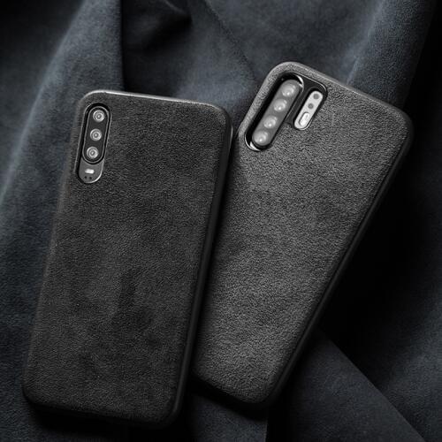 Phone Case For Huawei P10 P20 P30 Mate 9 10 20 Pro Lite case Suede Leather Soft TPU Edge Cover For Honor 8x 9 10 Nova 3 3i lite
