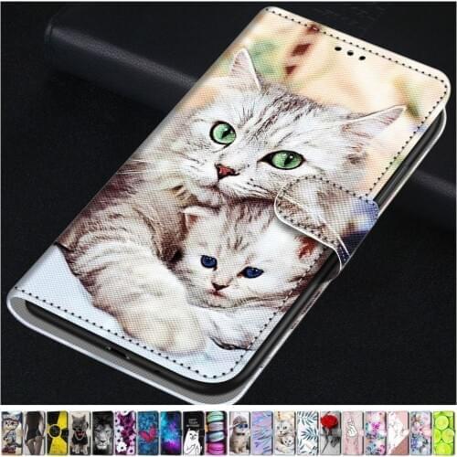 Cute Fashion Printed Leather Holster For Case Alcatel 1L 2021 1S 1SE 3L 2020 Wallet For LG K41S K51S K61 Velvet Animal Capa D08F
