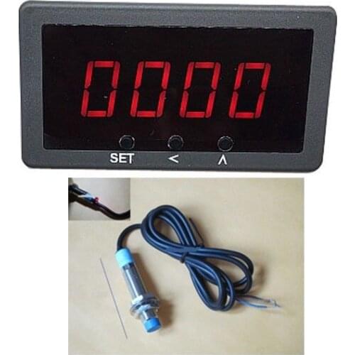 Digital Tachometer Speed Meter Alarm control + Hall Proximity Switch Sensor 12v