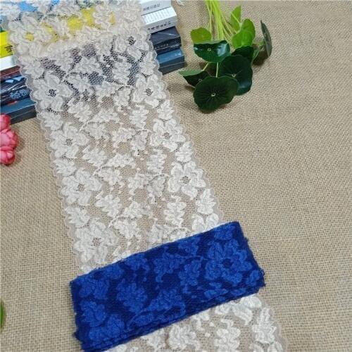 16cm E3088 latest print black elastic mesh eye pattern spandex latest Indian wedding lace fabric for ladies bra