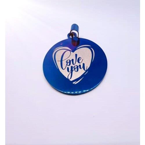 Stainless steel English alphabet I LOVE YOU Love heart Shape pendant Necklace Geometric letter Initials love gift jewelry