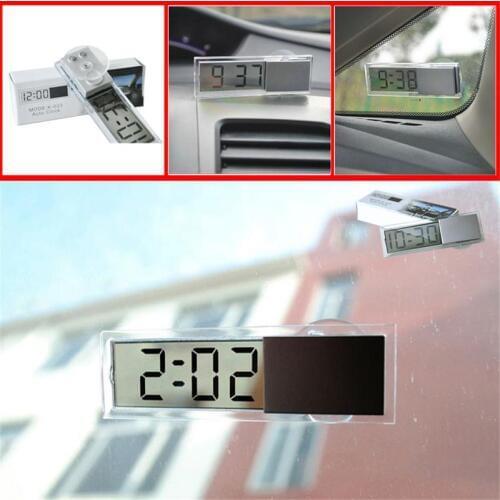 Quality Mini Digital Car Electronic Clock Mini Durable Transparent LCD Display Digital With Sucker Universal Dropshipping