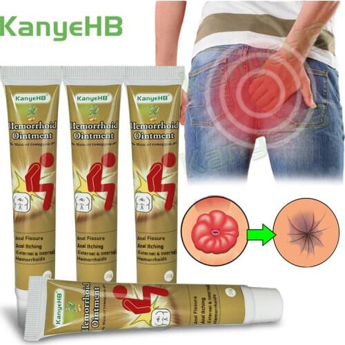 4pcs KanyeHB Chinese Hemorrhoid Cream Relieve Anus Swelling Pain External&Internal Hemorrhoids Ointment Herb-medicine Cream A654
