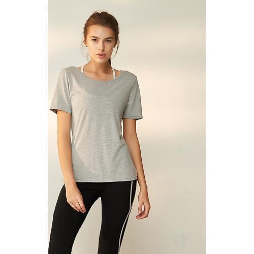 Short T-shirt Sports Woman Slim Top Yoga Gym Fitness Soft Singlet Running Training Vest Clothes for Women Quick Drying Top