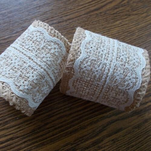 25pcs Lace & Burlap napkin rings For Wedding Napkin Holder Rustic Wedding Decor