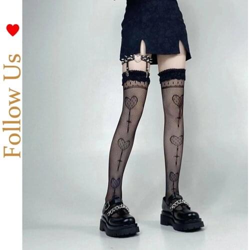 Fashion new sweet, cool and cute peach heart lollipop series over-the-knee lace thigh socks, boots, socks