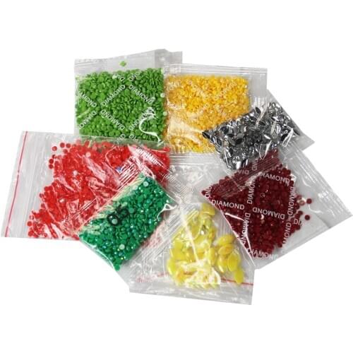 2000PCS Round/Square Drill Diamond Painting Accessories Resin Crystal Bead with Bottle Cross Stitch Kit for Child Adult DIY