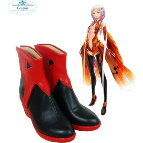 New Anime Guilty Crown Yuzuriha Inori Cosplay Boots costume shoes Custom Made