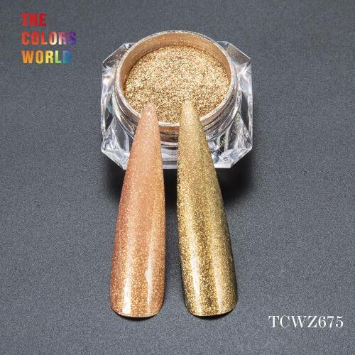 TCWZ675 Very Shinning Dark Gold Color Pigment Powder For Nail Art Nail Gel Nail Polish Eye shadow Face painting DIY Decoration