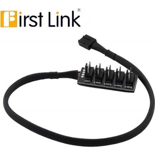 1 to 5 4-pins Molex TX4 PWM CPU Cooler Case Chasis Cooling Fan Power Cable Hub Splitter Adapter PWM 4Pin Fan Hub Controller