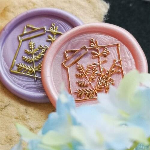 Fern Leaf wax Seal Stamp,Botanical seal wax stamp,plants Sealing wax Stamp Kit,invitation seals,gift packing Rustic seal stamps