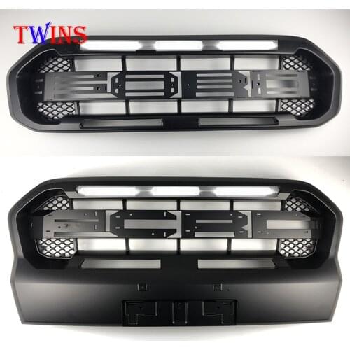 Fit For Ford Ranger T7 Xl Xlt Wildtrak Mk3 T8 2015 2016 2017 2018 2019 2020 with light Racing Grill
