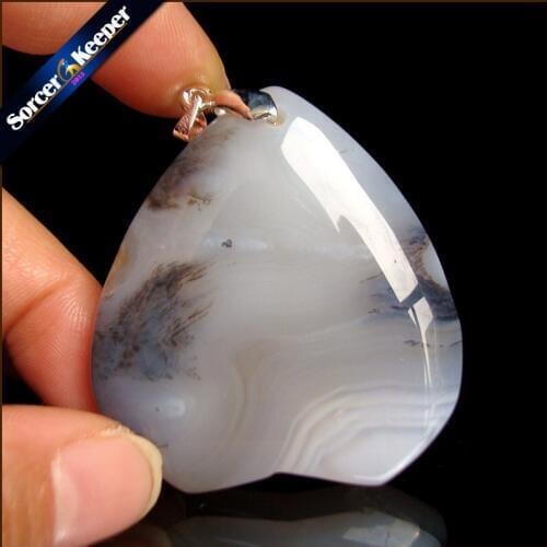 SorcerKeeper Natural Slice Agates Charm Pendants Wholesale Lace Onyx Gem Stone Crystal Necklace Pendant for Jewelry Making RS702