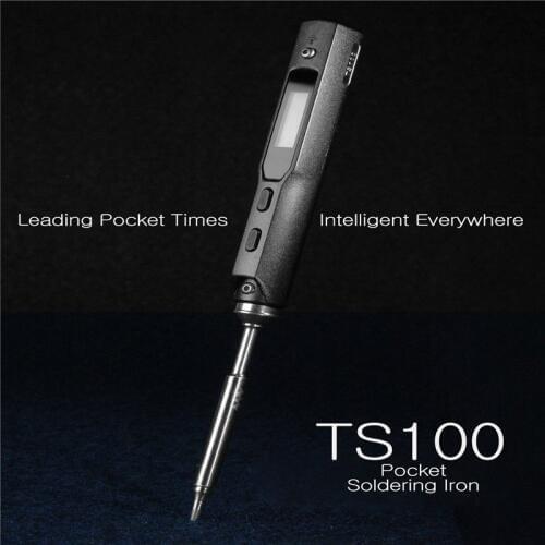 Portable 12V 24V Programmable TS100 Electric Soldering Iron Stylish Mini Digital LCD Display with BC2 Soldering Iron Tip